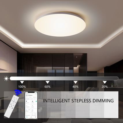 Brilagi - LED Stmívatelné stropní svítidlo SMART LED/36W/230V pr. 48 cm 3000-6000K Wi-Fi Tuya Beacon + dálkové ovládání