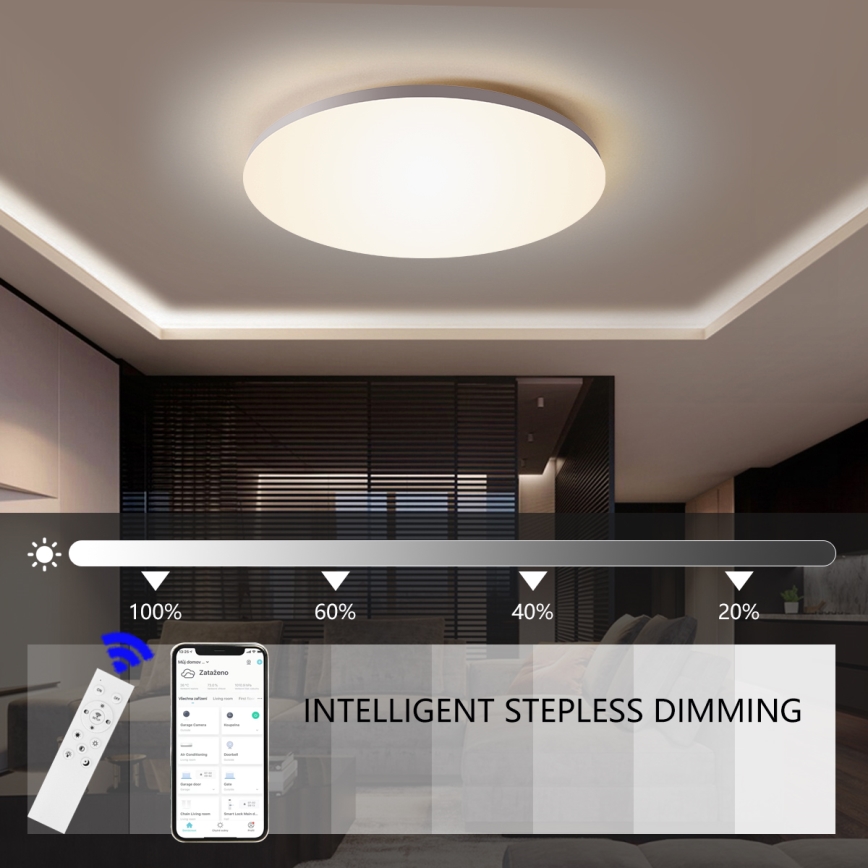 Brilagi - LED Stmívatelné stropní svítidlo SMART LED/36W/230V pr. 48 cm 3000-6000K Wi-Fi Tuya Beacon + dálkové ovládání