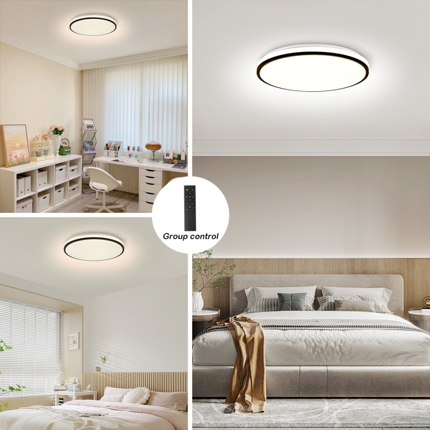Brilagi - LED Stmívatelné stropní svítidlo SMART LED/36W/230V pr. 48 cm 3000-6000K Wi-Fi Tuya Beacon + dálkové ovládání