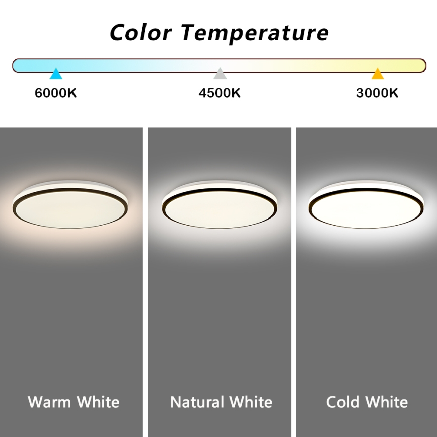 Brilagi - LED Stmívatelné stropní svítidlo SMART LED/36W/230V pr. 48 cm 3000-6000K Wi-Fi Tuya Beacon + dálkové ovládání