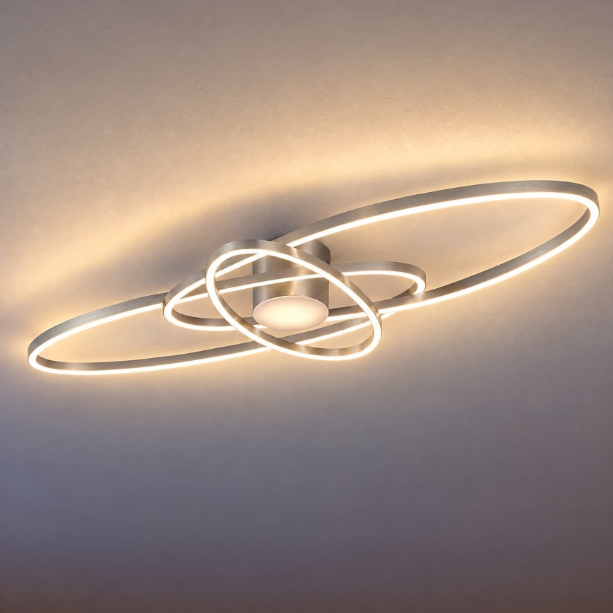 BRILAGI - LED Stmívatelné stropní svítidlo APOLLO LED/58W/230V 3000-6500K 43,2x101,2 cm matný chrom + dálkové ovládání