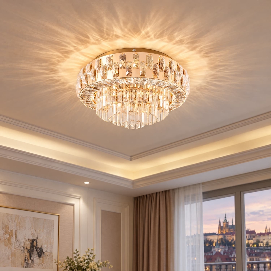 BRILAGI - LED Stmívatelné stropní svítidlo AURELIA LED/45W/230V 3000-6000K pr. 50 cm zlatá + dálkové ovládání