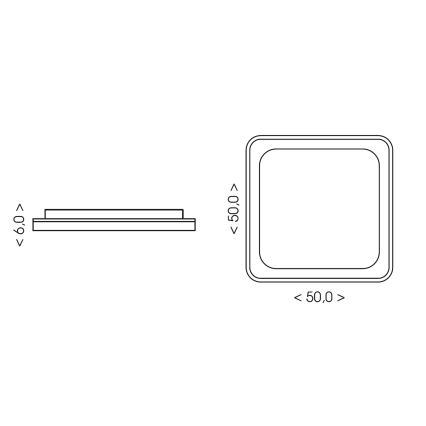 Brilagi - LED Stmívatelné stropní svítidlo FALCON SLIM LED/50W/230V 3000-6000K 50x50 cm bílá/béžová + dálkové ovládání