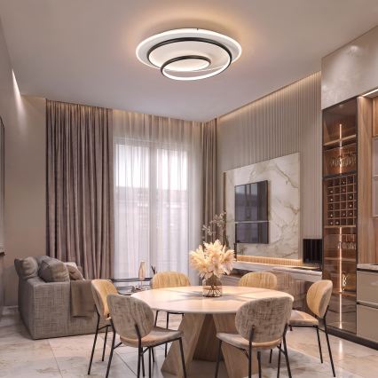 BRILAGI - LED Stmívatelné stropní svítidlo FLARE LED/70W/230V 3000-6000K pr. 50 cm bílá/černá + dálkové ovládání