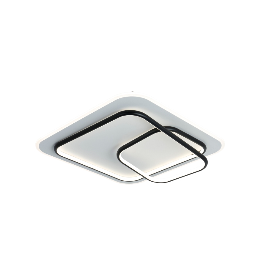 Brilagi - LED Stmívatelné stropní svítidlo FLARE LED/81W/230V 3000-6000K 50x50 cm bílá/černá + dálkové ovládání