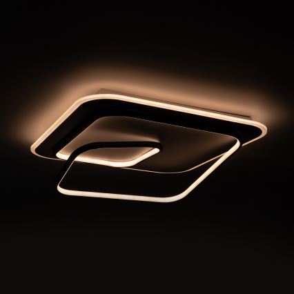 BRILAGI - LED Stmívatelné stropní svítidlo FLARE LED/81W/230V 3000-6000K 50x50 cm bílá/černá + dálkové ovládání