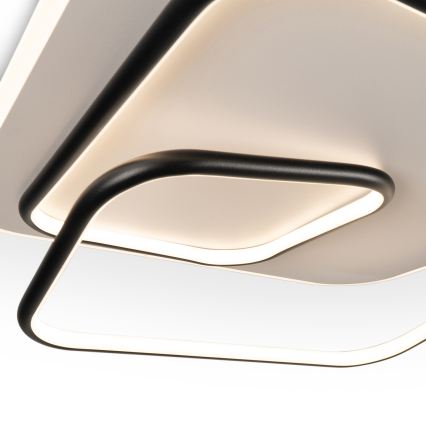 BRILAGI - LED Stmívatelné stropní svítidlo FLARE LED/81W/230V 3000-6000K 50x50 cm bílá/černá + dálkové ovládání