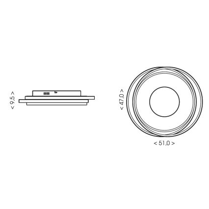 Brilagi - LED Stmívatelné stropní svítidlo FLARE LED/84W/230V 3000-6000K 47x51 cm černá + dálkové ovládání