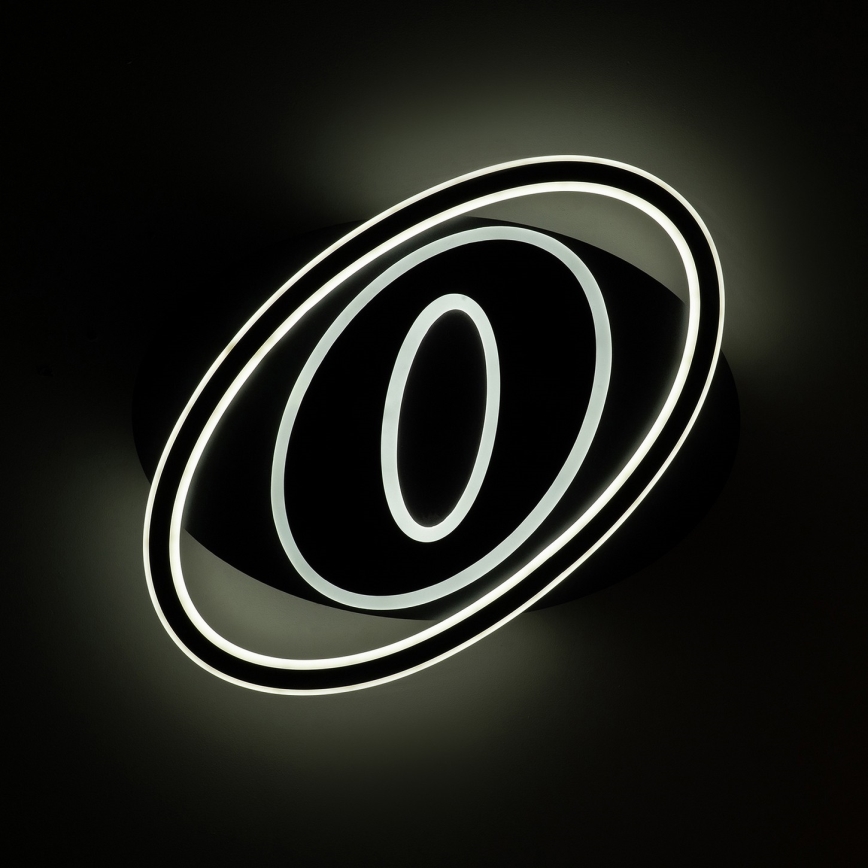Brilagi - LED Stmívatelné stropní svítidlo IRIS LED/78W/230V 3000-6000K 37x49 cm černá + dálkové ovládání