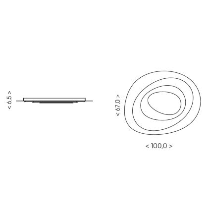 BRILAGI - LED Stmívatelné stropní svítidlo MODERN MAXI LED/105W/230V 3000-6000K 83,5x100 cm + dálkové ovládání