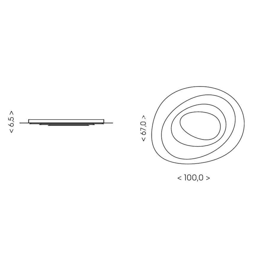 BRILAGI - LED Stmívatelné stropní svítidlo MODERN MAXI LED/105W/230V 3000-6000K 83,5x100 cm + dálkové ovládání