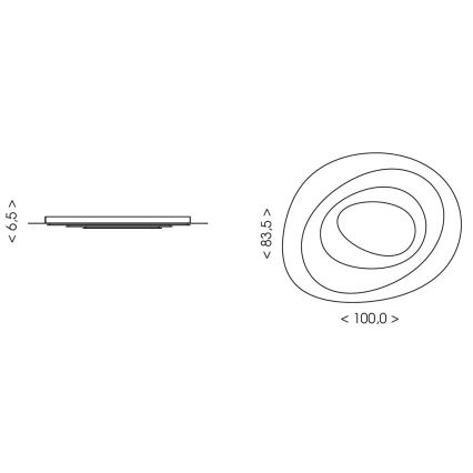 Brilagi - LED Stmívatelné stropní svítidlo MODERN MAXI LED/105W/230V 3000-6000K 83,5x1000 cm + dálkové ovládání