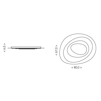 Brilagi - LED Stmívatelné stropní svítidlo MODERN MAXI LED/87W/230V 3000-6000K 67x80 cm + dálkové ovládání