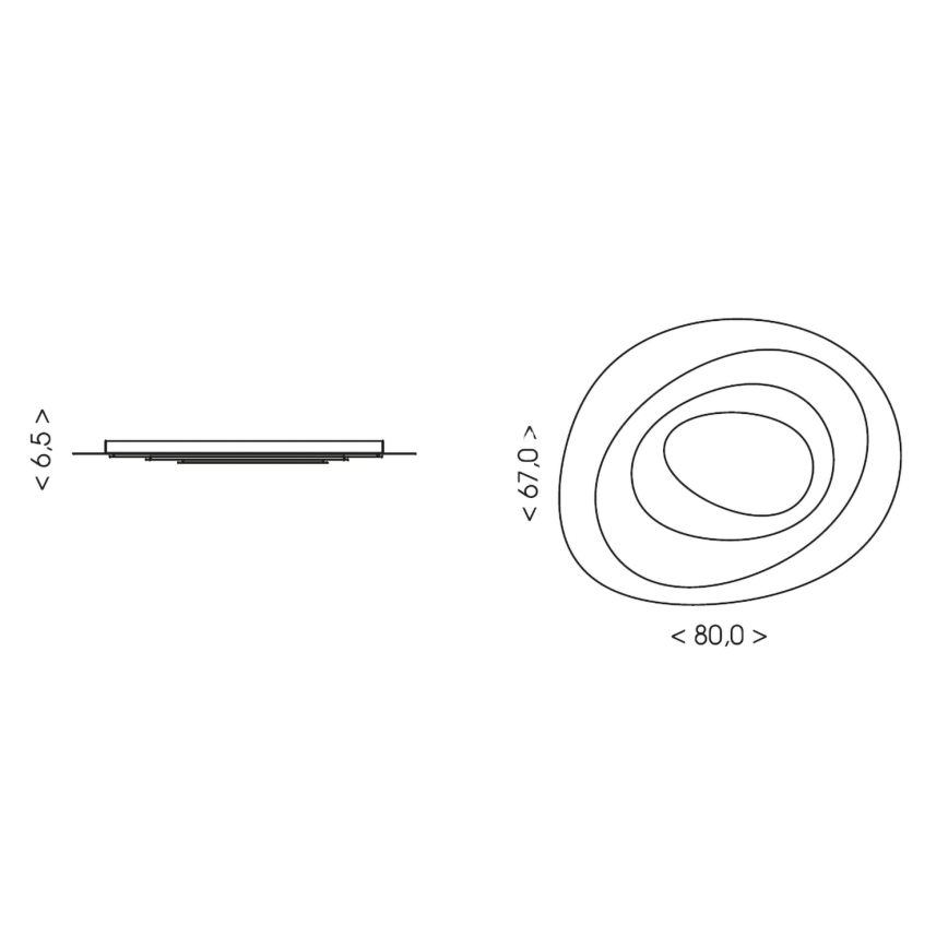 BRILAGI - LED Stmívatelné stropní svítidlo MODERN MAXI LED/87W/230V 3000-6000K 67x80 cm + dálkové ovládání