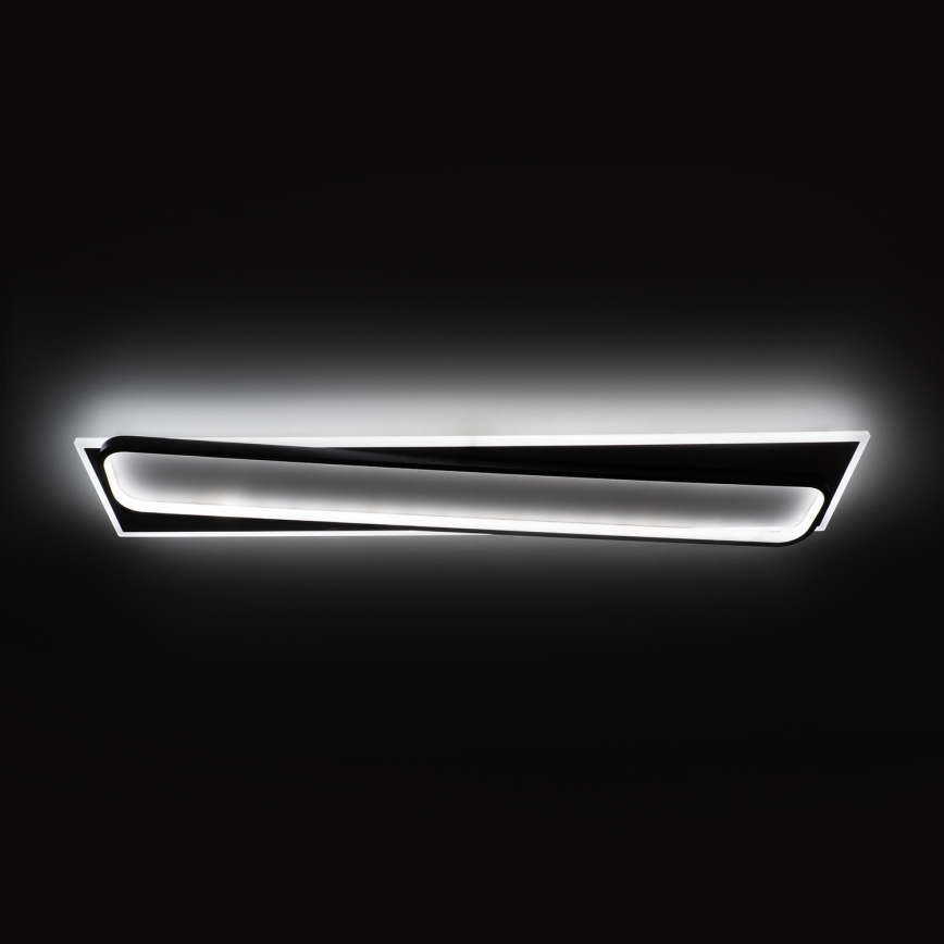Brilagi - LED Stmívatelné stropní svítidlo OUTLINE LED/90W/230V 3000-6000K 18x100 cm bílá/černá + dálkové ovládání