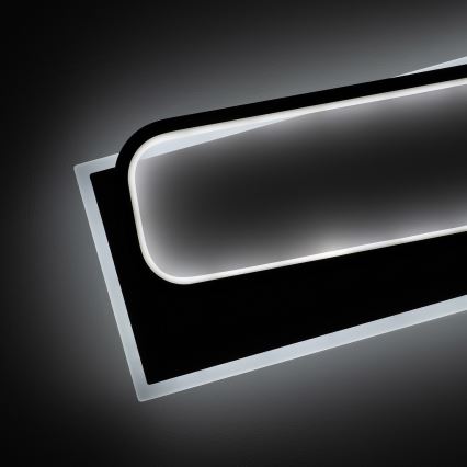 Brilagi - LED Stmívatelné stropní svítidlo OUTLINE LED/90W/230V 3000-6000K 18x100 cm bílá/černá + dálkové ovládání