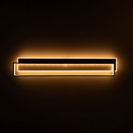 Brilagi - LED Stmívatelné stropní svítidlo OUTLINE LED/90W/230V 3000-6000K 18x100 cm bílá/černá + dálkové ovládání