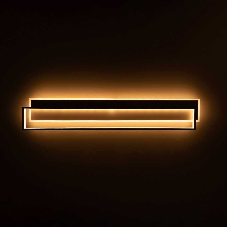 Brilagi - LED Stmívatelné stropní svítidlo OUTLINE LED/90W/230V 3000-6000K 18x100 cm bílá/černá + dálkové ovládání