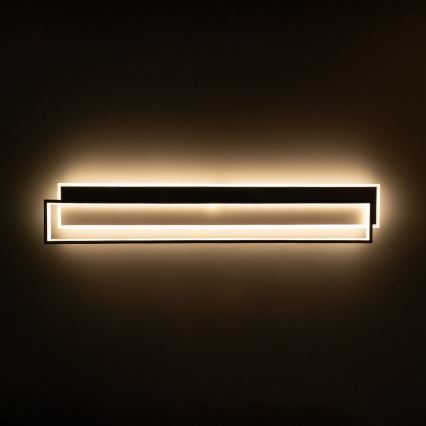 Brilagi - LED Stmívatelné stropní svítidlo OUTLINE LED/90W/230V 3000-6000K 18x100 cm bílá/černá + dálkové ovládání