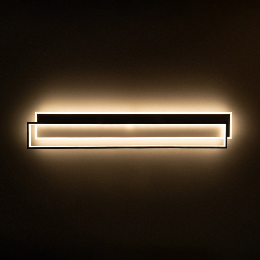 Brilagi - LED Stmívatelné stropní svítidlo OUTLINE LED/90W/230V 3000-6000K 18x100 cm bílá/černá + dálkové ovládání