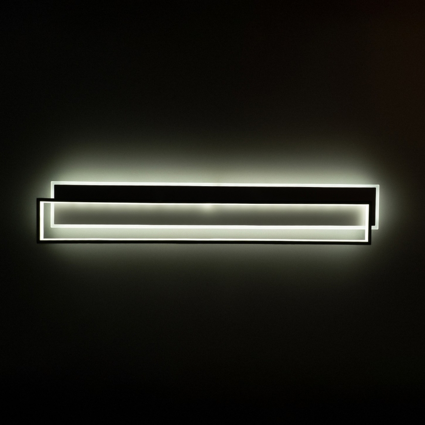 Brilagi - LED Stmívatelné stropní svítidlo OUTLINE LED/90W/230V 3000-6000K 18x100 cm bílá/černá + dálkové ovládání