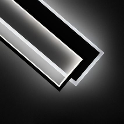 Brilagi - LED Stmívatelné stropní svítidlo OUTLINE LED/90W/230V 3000-6000K 18x100 cm bílá/černá + dálkové ovládání