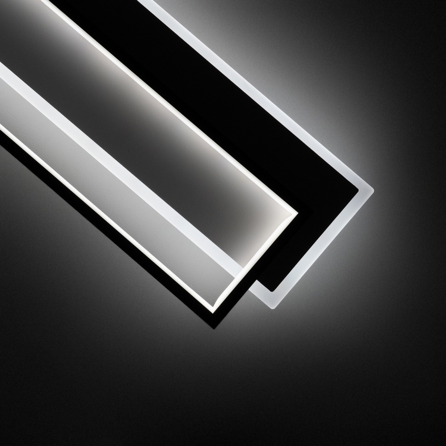 Brilagi - LED Stmívatelné stropní svítidlo OUTLINE LED/90W/230V 3000-6000K 18x100 cm bílá/černá + dálkové ovládání