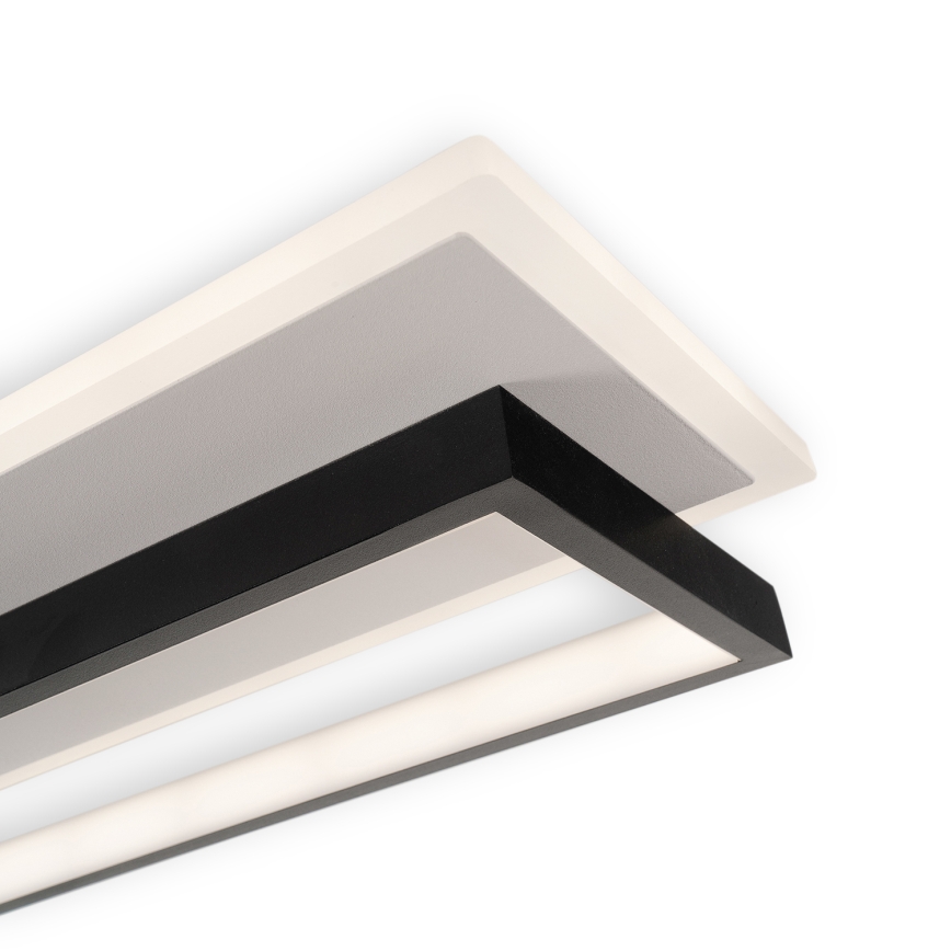 Brilagi - LED Stmívatelné stropní svítidlo OUTLINE LED/90W/230V 3000-6000K 18x100 cm bílá/černá + dálkové ovládání