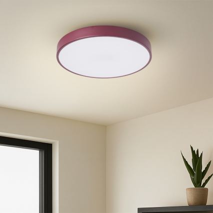 Brilagi - LED Stmívatelné stropní svítidlo POOL LED/36W/230V 3000-6000K pr. 30 cm burgundy + dálkové ovládání