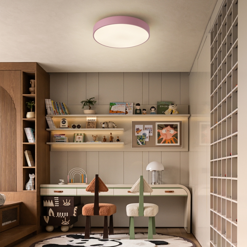 Brilagi - LED Stmívatelné stropní svítidlo POOL LED/36W/230V 3000-6000K pr. 30 cm růžová + dálkové ovládání