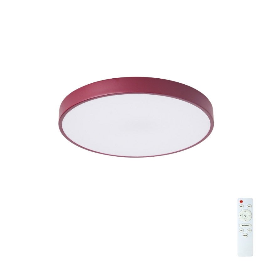 Brilagi - LED Stmívatelné stropní svítidlo POOL LED/48W/230V 3000-6000K pr. 40 cm burgundy + dálkové ovládání