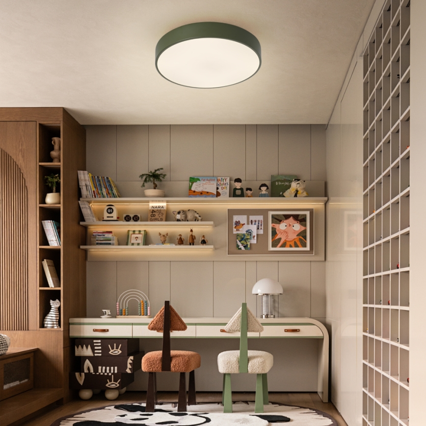 Brilagi - LED Stmívatelné stropní svítidlo POOL LED/48W/230V 3000-6000K pr. 40 cm zelená + dálkové ovládání