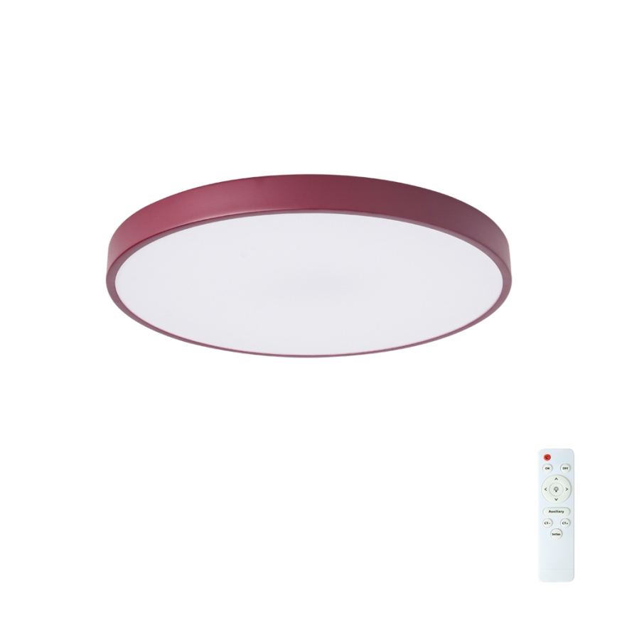 Brilagi - LED Stmívatelné stropní svítidlo POOL LED/60W/230V 3000-6000K pr. 50 cm burgundy + dálkové ovládání