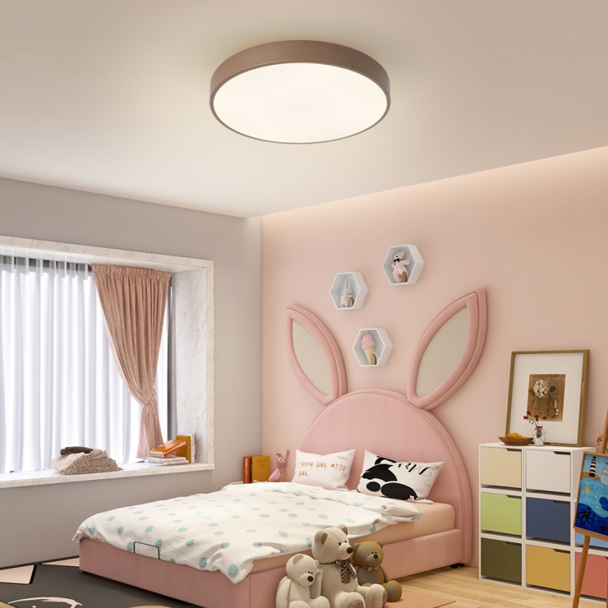 Brilagi - LED Stmívatelné stropní svítidlo POOL LED/60W/230V 3000-6000K pr. 50 cm hnědá + dálkové ovládání