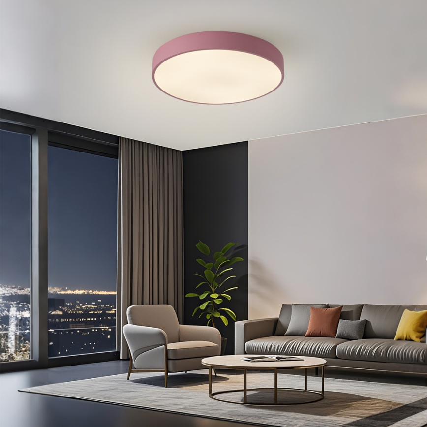 Brilagi - LED Stmívatelné stropní svítidlo POOL LED/60W/230V 3000-6000K pr. 50 cm růžová + dálkové ovládání