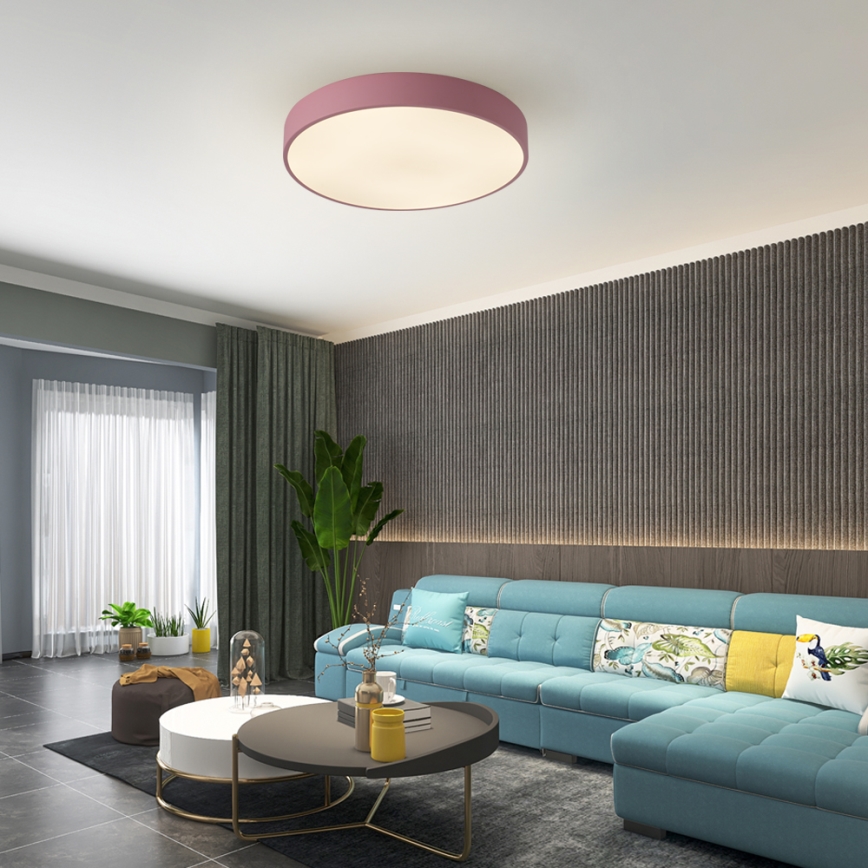 Brilagi - LED Stmívatelné stropní svítidlo POOL LED/60W/230V 3000-6000K pr. 50 cm růžová + dálkové ovládání