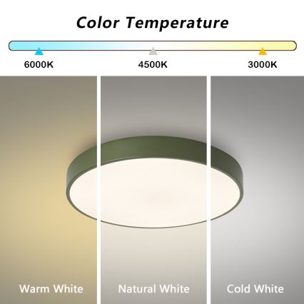 Brilagi - LED Stmívatelné stropní svítidlo POOL LED/60W/230V 3000-6000K pr. 50 cm zelená + dálkové ovládání