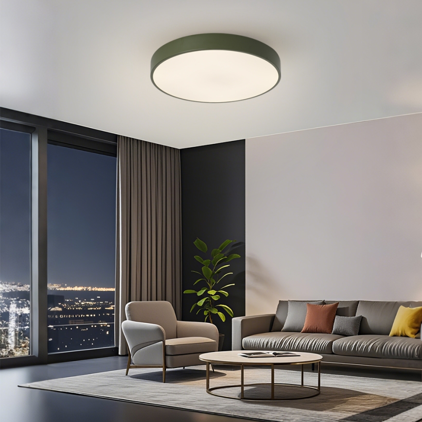 Brilagi - LED Stmívatelné stropní svítidlo POOL LED/60W/230V 3000-6000K pr. 50 cm zelená + dálkové ovládání