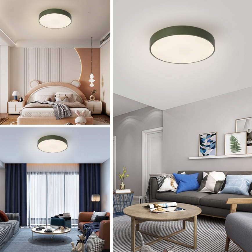 Brilagi - LED Stmívatelné stropní svítidlo POOL LED/60W/230V 3000-6000K pr. 50 cm zelená + dálkové ovládání