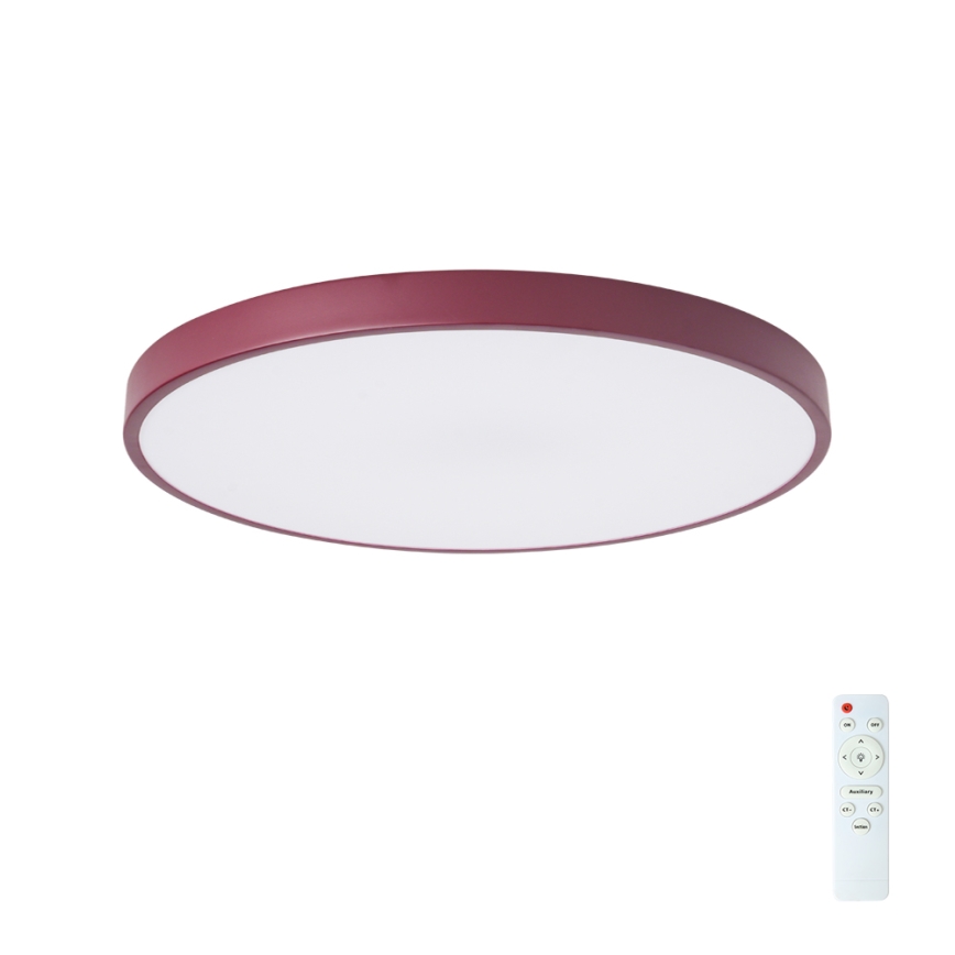 Brilagi - LED Stmívatelné stropní svítidlo POOL LED/60W/230V 3000-6000K pr. 60 cm burgundy + dálkové ovládání