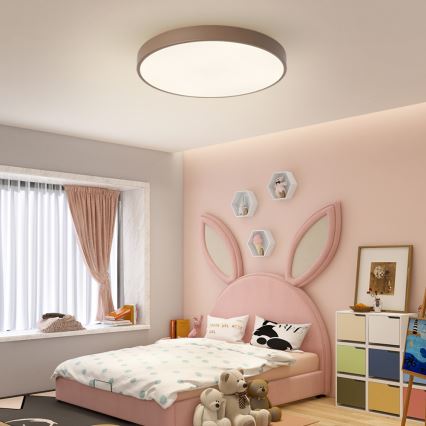 Brilagi - LED Stmívatelné stropní svítidlo POOL LED/60W/230V 3000-6000K pr. 60 cm hnědá + dálkové ovládání