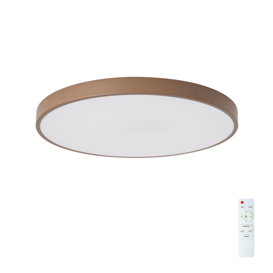 Brilagi - LED Stmívatelné stropní svítidlo POOL LED/60W/230V 3000-6000K pr. 60 cm hnědá + dálkové ovládání