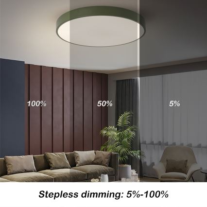 Brilagi - LED Stmívatelné stropní svítidlo POOL LED/60W/230V 3000-6000K pr. 60 cm zelená + dálkové ovládání