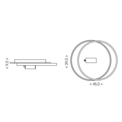 BRILAGI - LED Stmívatelné stropní svítidlo UNITY LED/48W/230V + 1xGU10/3W 3000-6000K 39x45 cm bílá/černá + dálkové ovládání