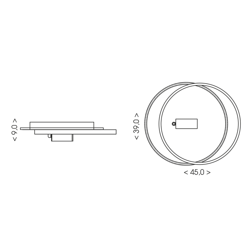 BRILAGI - LED Stmívatelné stropní svítidlo UNITY LED/48W/230V + 1xGU10/3W 3000-6000K 39x45 cm bílá/černá + dálkové ovládání