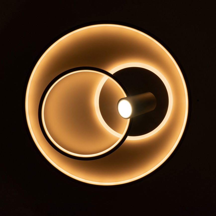 Brilagi - LED Stmívatelné stropní svítidlo UNITY LED/60W/230V + 1xGU10/3W 3000-6000K pr. 50 cm bílá/černá + dálkové ovládání