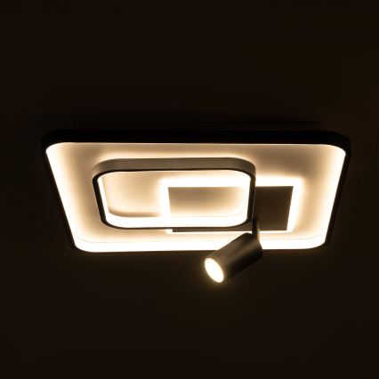 Brilagi - LED Stmívatelné stropní svítidlo UNITY LED/75W/230V + 1xGU10/3W 3000-6000K 50x50 cm bílá/černá + dálkové ovládání