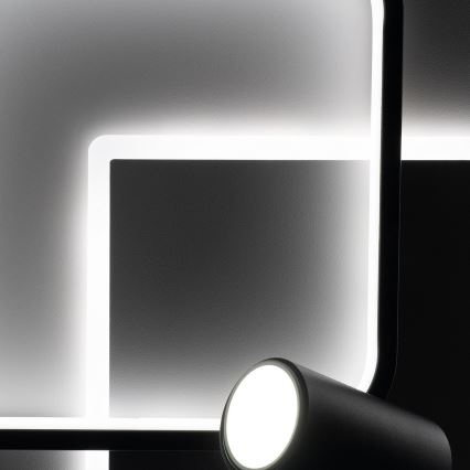 Brilagi - LED Stmívatelné stropní svítidlo UNITY LED/75W/230V + 1xGU10/3W 3000-6000K 50x50 cm bílá/černá + dálkové ovládání