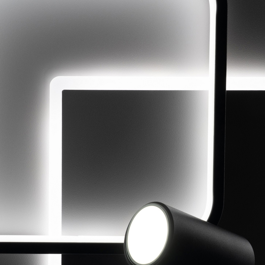 Brilagi - LED Stmívatelné stropní svítidlo UNITY LED/75W/230V + 1xGU10/3W 3000-6000K 50x50 cm bílá/černá + dálkové ovládání