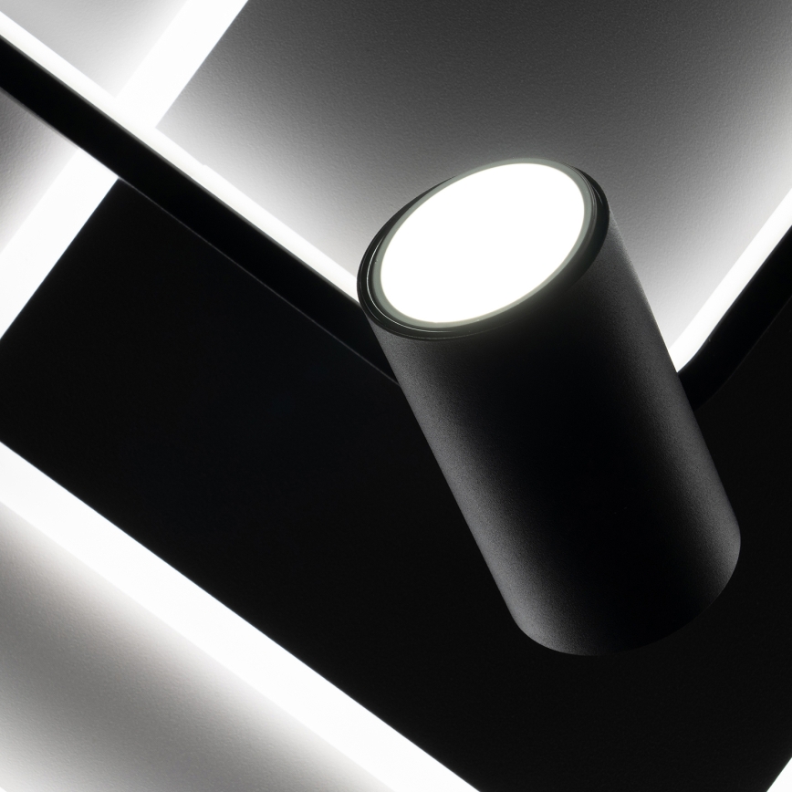 Brilagi - LED Stmívatelné stropní svítidlo UNITY LED/75W/230V + 1xGU10/3W 3000-6000K 50x50 cm bílá/černá + dálkové ovládání